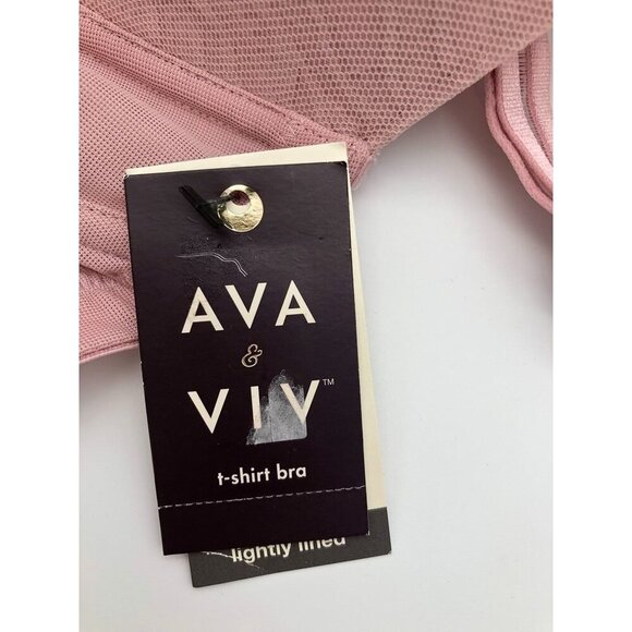 Ava & Viv T-Shirt Bra Lightly Lined Convertible Dusty Rose Underwire Womens 44DD - Picture 7 of 9